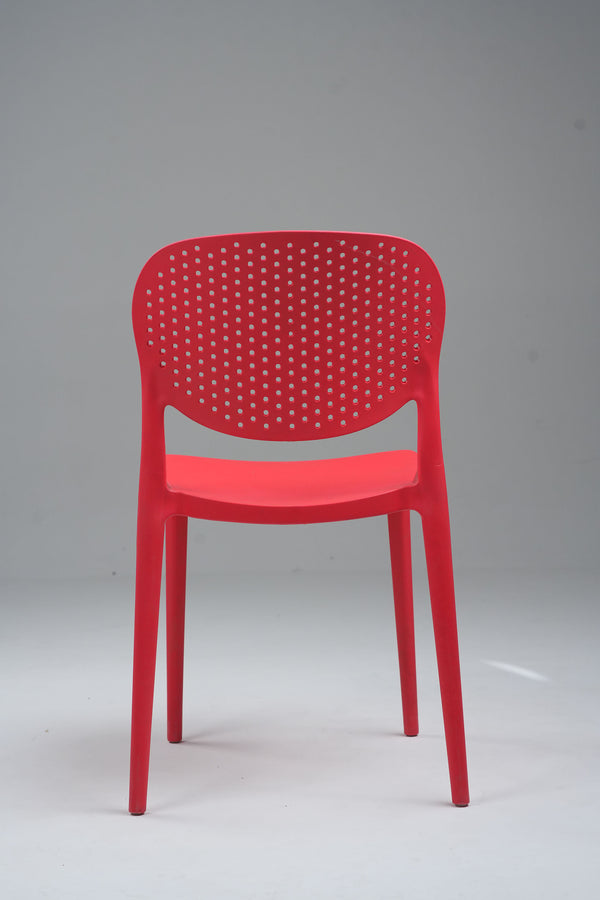 Café Curve Chair – Streamlined Comfort in Living Color - Red