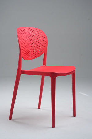 Café Curve Chair – Streamlined Comfort in Living Color - Red