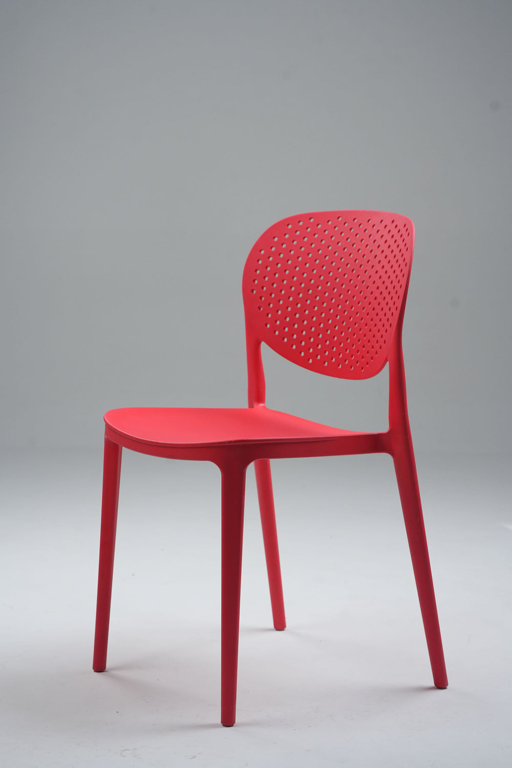 Café Curve Chair – Streamlined Comfort in Living Color - Red