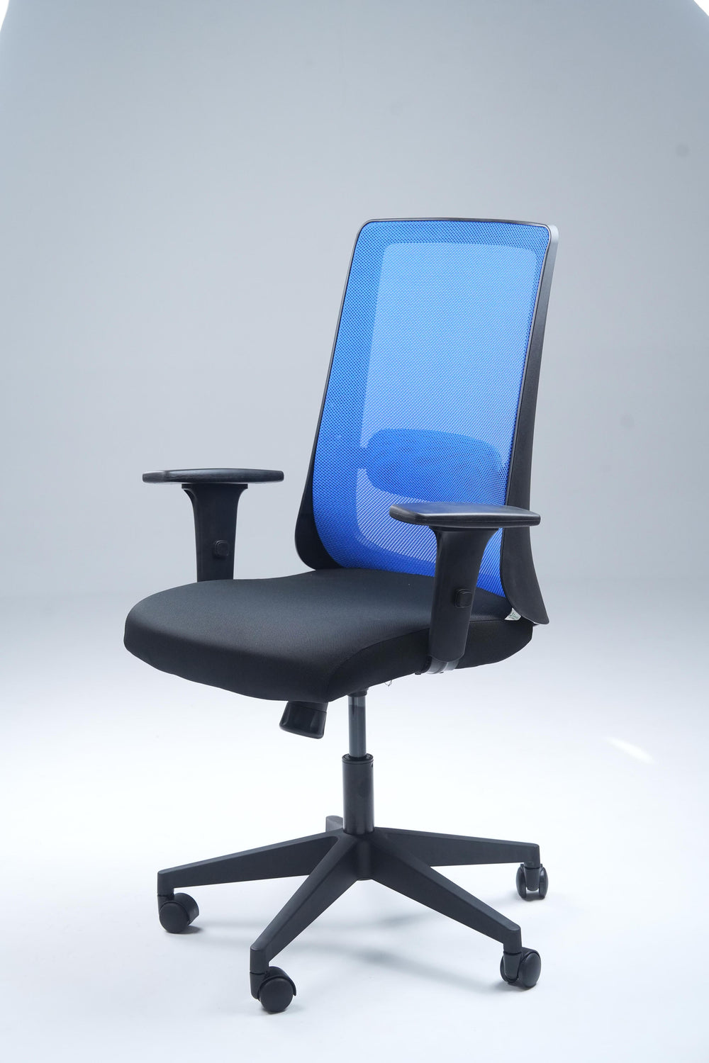 Plasma Medium Back Office Chair - Black & Blue