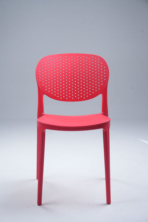 Café Curve Chair – Streamlined Comfort in Living Color - Red