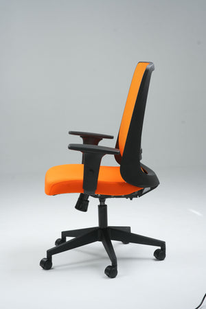 Plasma Medium Back Office Chair - Black & Orange
